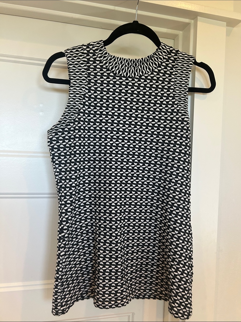 Anthropologie Black and White Sleeveless Knit Dress